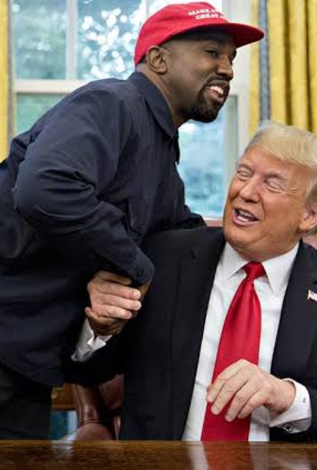 ترامب و كاني ويست و ايفانكا 