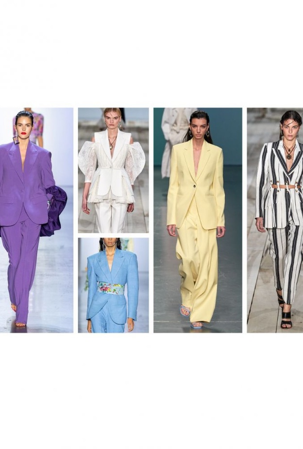 تصاميم بدلات راقية ومميزة من أحدث عروض الأزياء العالمية