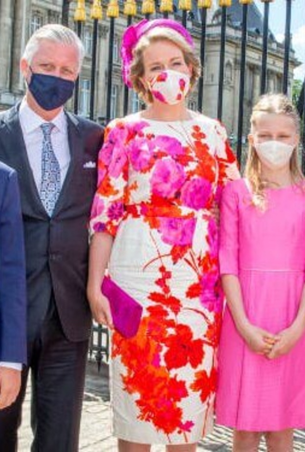 الملك فيليب والملكة ماتيلد يتقدمان الاحتفال باليوم الوطني