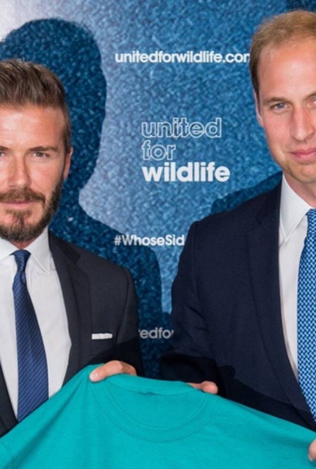 ‎ديفيد بيكهام والأمير وليام 