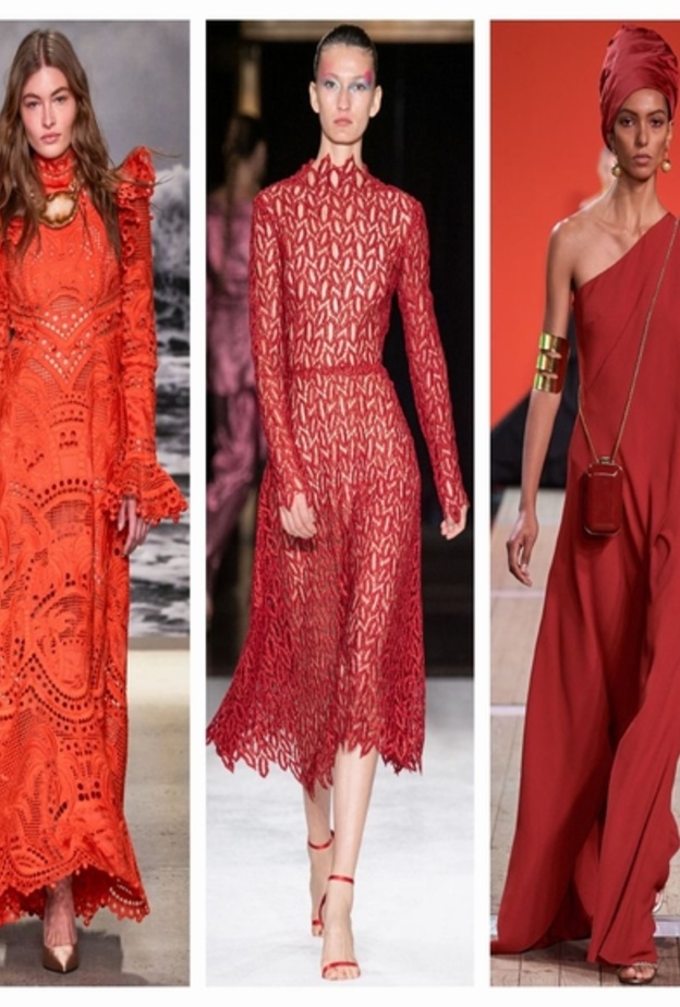 موديلات أزياء جذابة باللون الأحمر من عروض الأزياء العالمية لصيف 2020