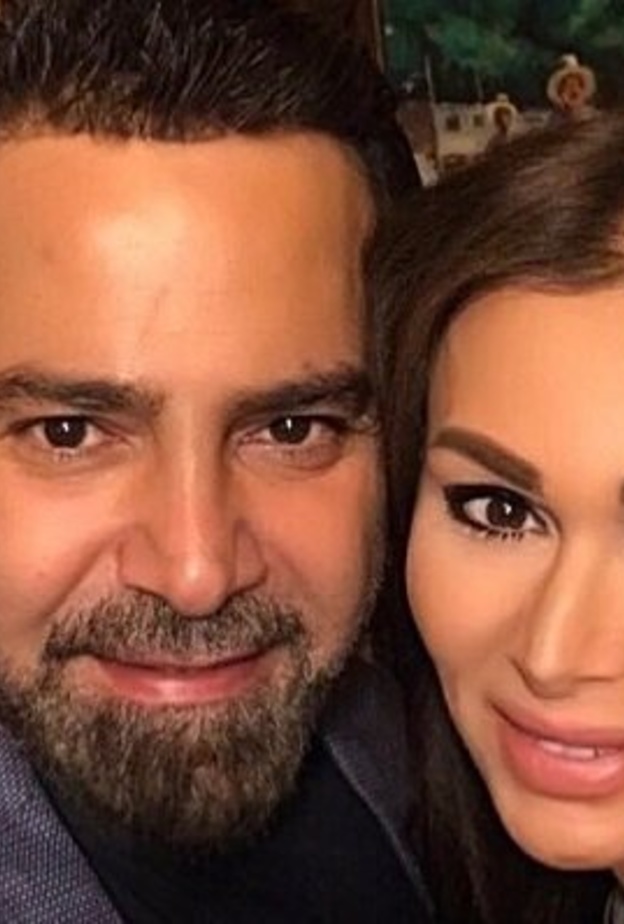 عاصي الحلاني وزوجته