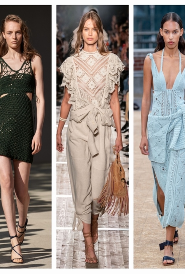 تصاميم الكروشيه كانت حاضرة في عروض الأزياء العالمية