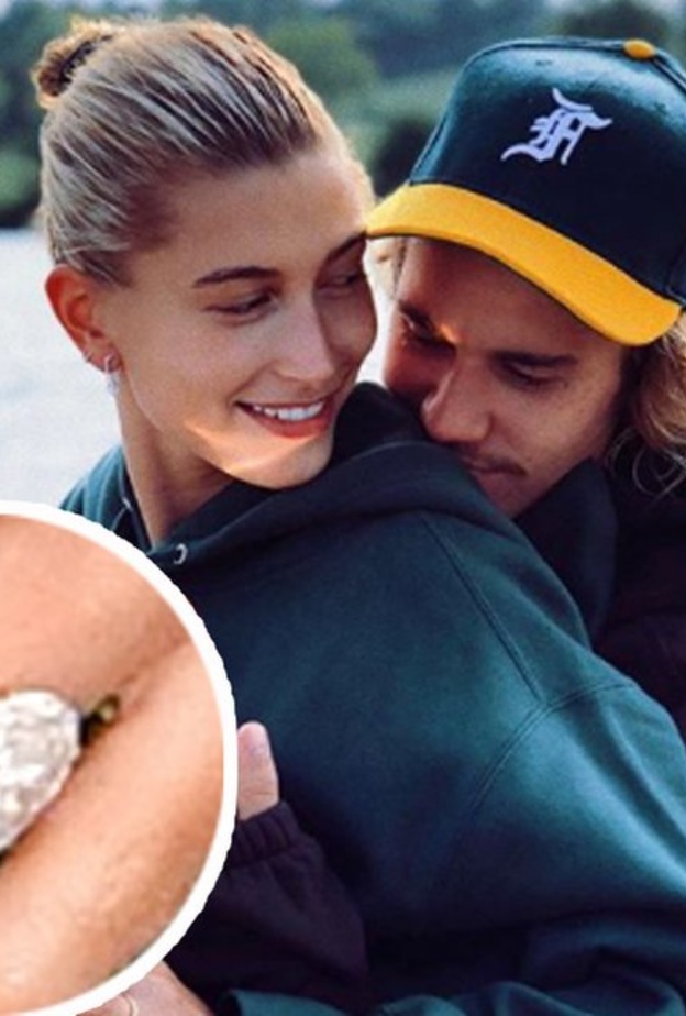 دبل خطوبة بأحجار الالماس هايلي بالدوين Hailey Baldwin
