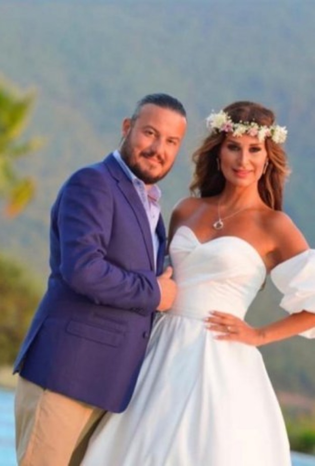 كاتيا كعدي مع زوجها في تركيا