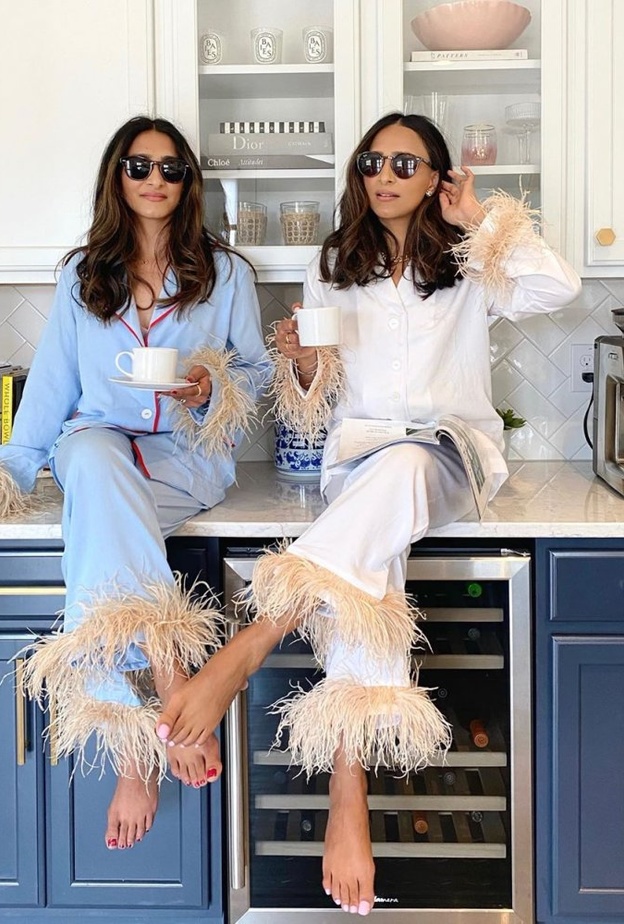 افكار تنسيق بيجاما الريش