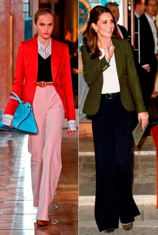  اطلت بالبليزر الابيض مع السروال الكحلي ونسّقت حذاء لوفر مع اللوك