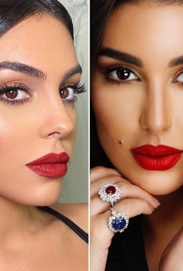 التشابه بين اطلالة ياسمين صبري وجورجينا رودريغيز 2020