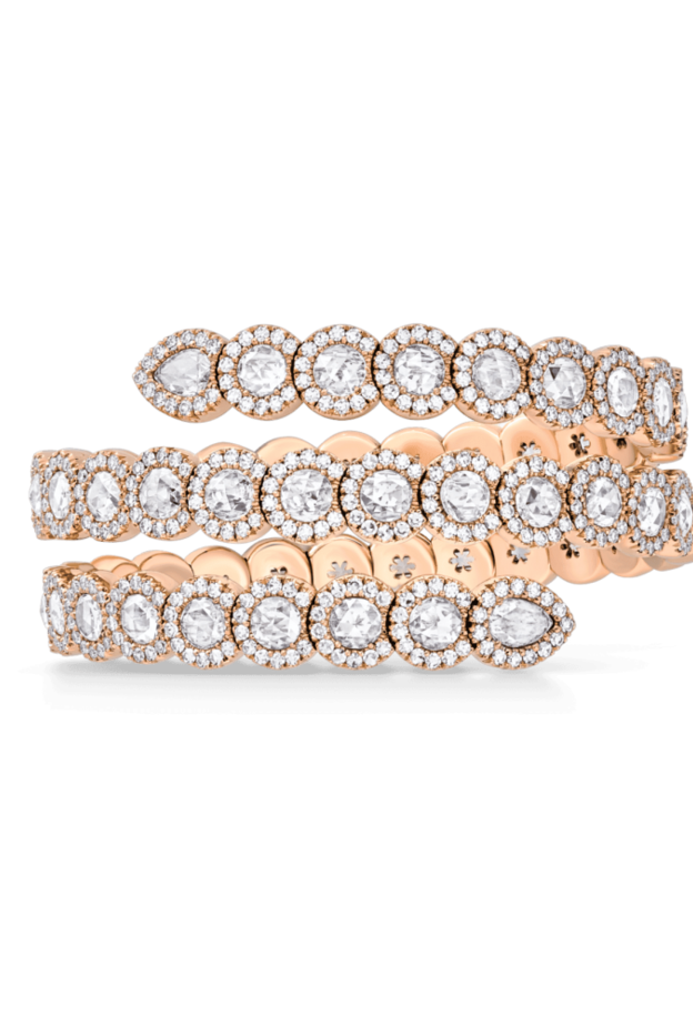 اساور ذهب ابيض من ديفيد موريس David Morris