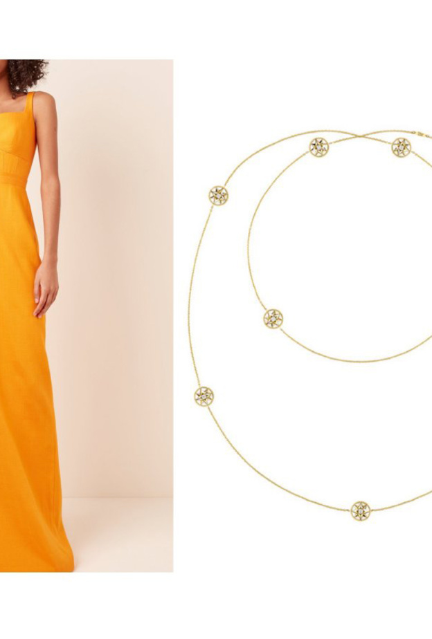 موديلات السلاسل الطويلة من Dior وفستان من Brandon Maxwell