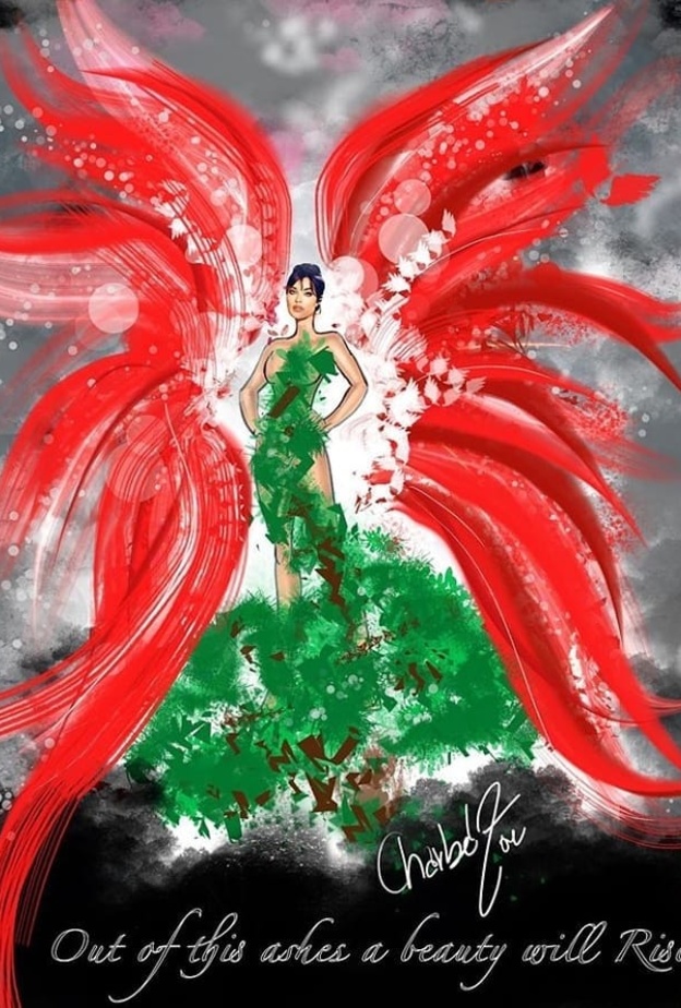 احدث خطوط الموضة التوضيحية للنجمة نادين نجيم بتوقيع شربل زوي