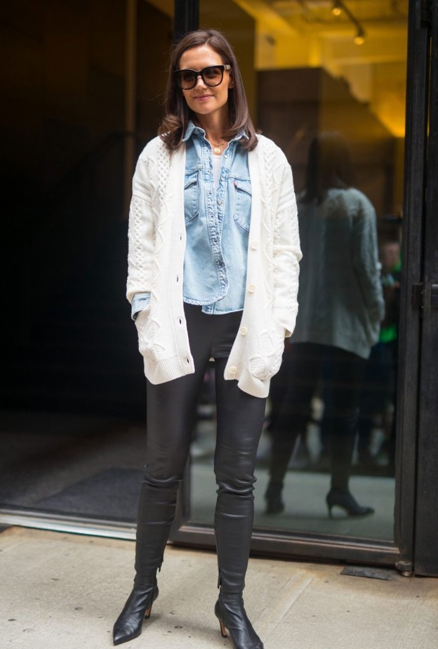 افكار تنسيق القميص الجينز