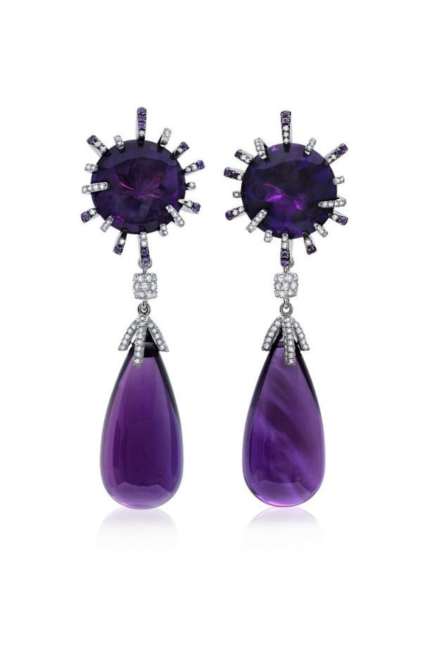 اقراط متدلية بالاحجار الكريمة من مارتن كاتز Martin Katz