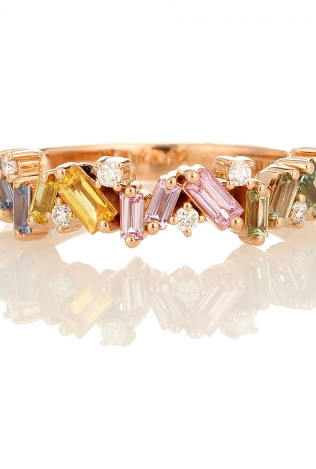  خواتم ذهب بأحجار ملونة من Suzanne Kalan