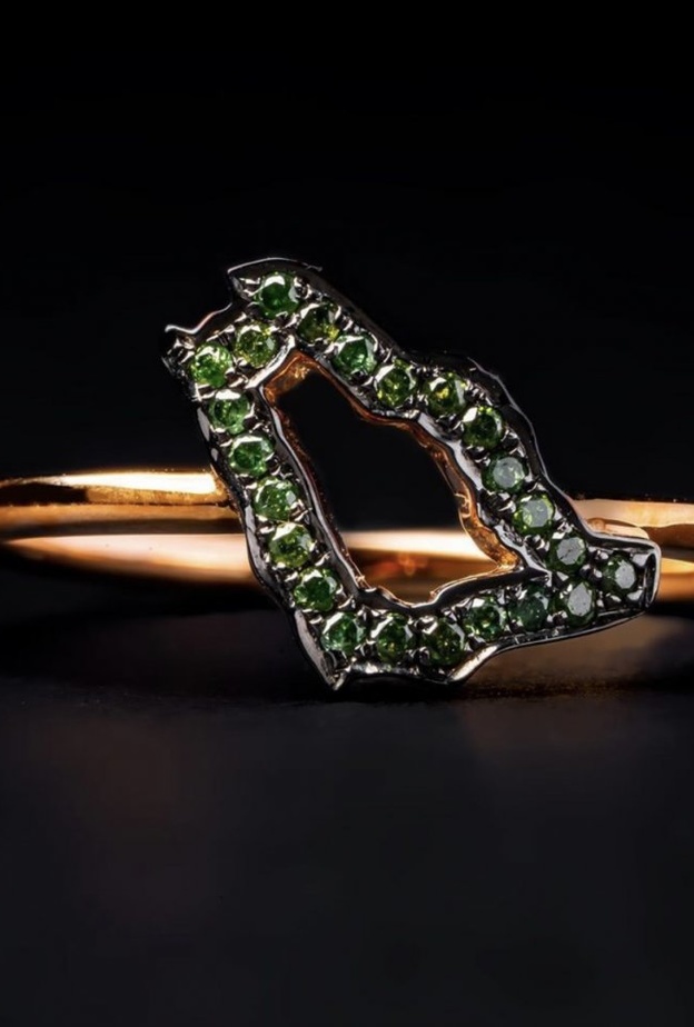 خاتم خريطة المملكة من مجوهرات الجوهرة