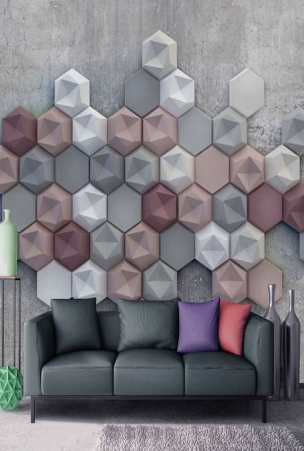  درجات الألوان الصامتة في ديكورات حوائط غرف المعيشة