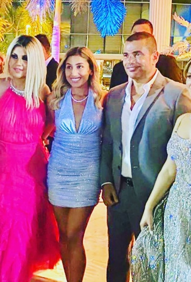 عمرو دياب ودينا الشربيني في حفل زفاف امير شاهين