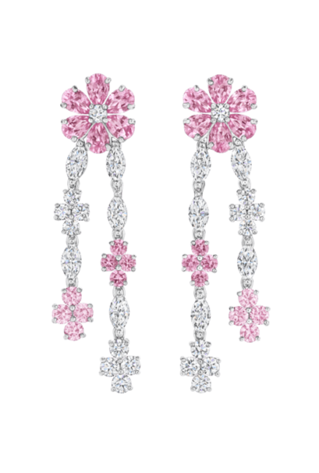 احدث اشكال مجوهرات ناعمة باللون الوردي لشهر اكتوبر من Harry Winston