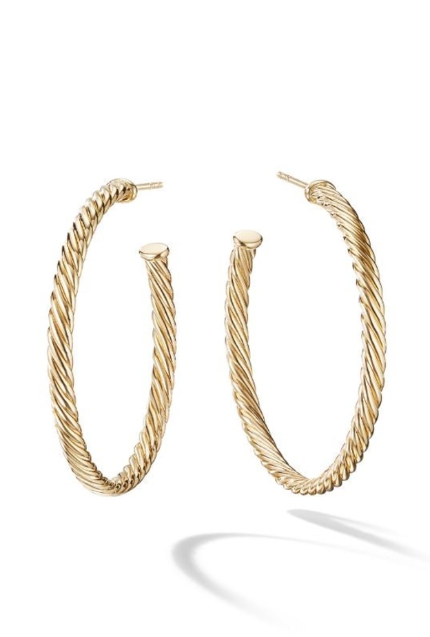 موديلات أقراط hoops ذهب الإطلالات اليومية من David Yurman