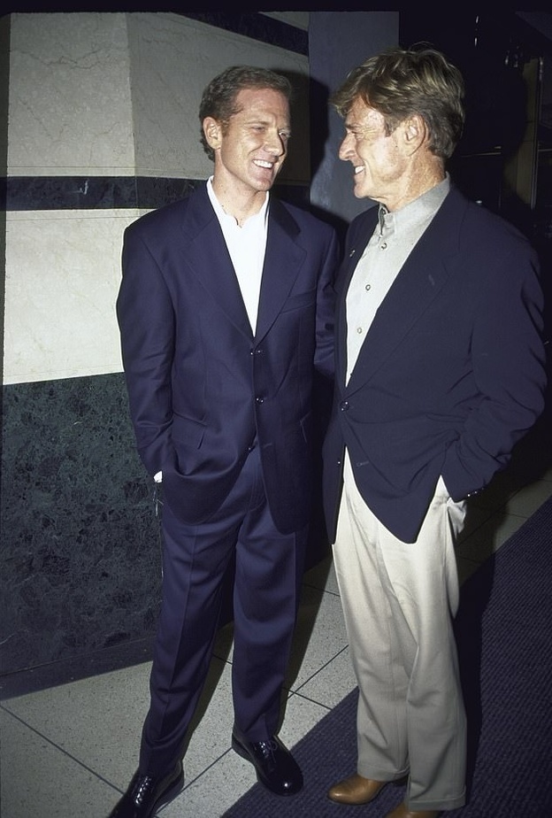 روبرت ريدفورد وابنه