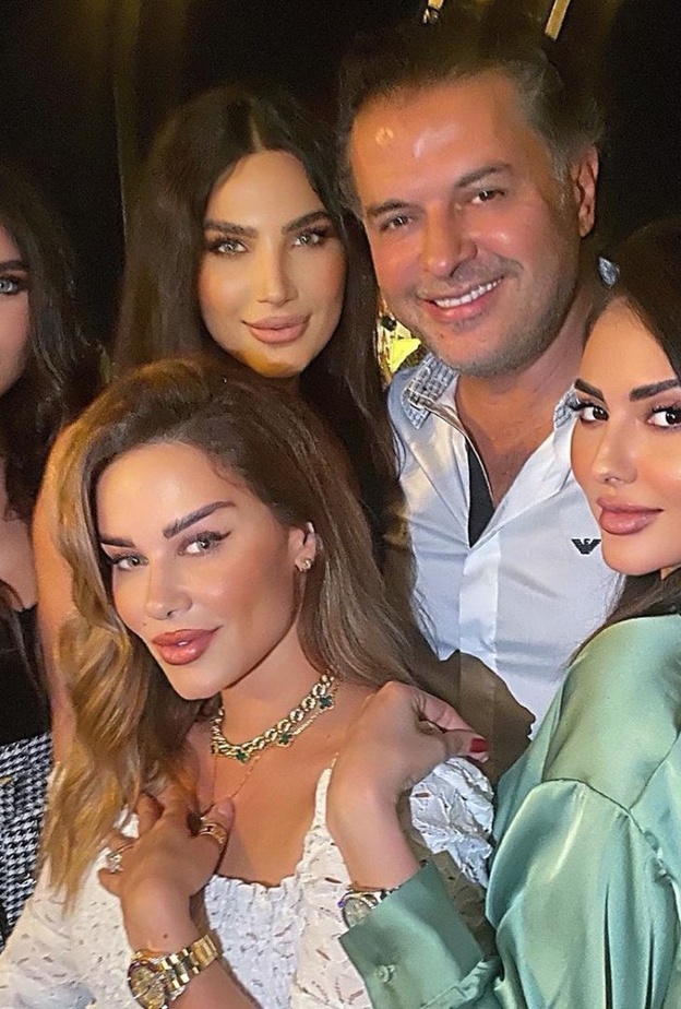 مريم حسين تلتقي راغب علامة وشيراز في سهرة  في بيروت