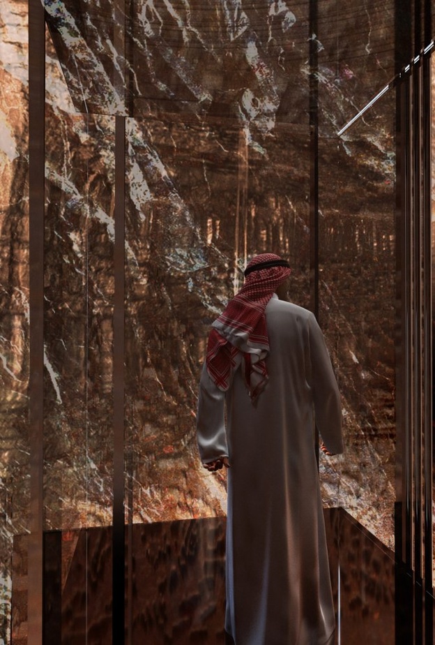 منتجع محمية شرعان في العلا والمستوحاة تصاميمه من العمارة النبطية