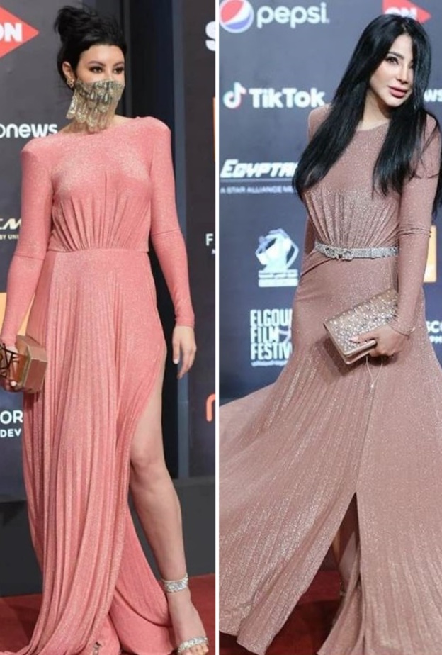  لجين عمران واروى جودة بفستانين متشابهين في مهرجان الجونة إطلالة من تفضّلين