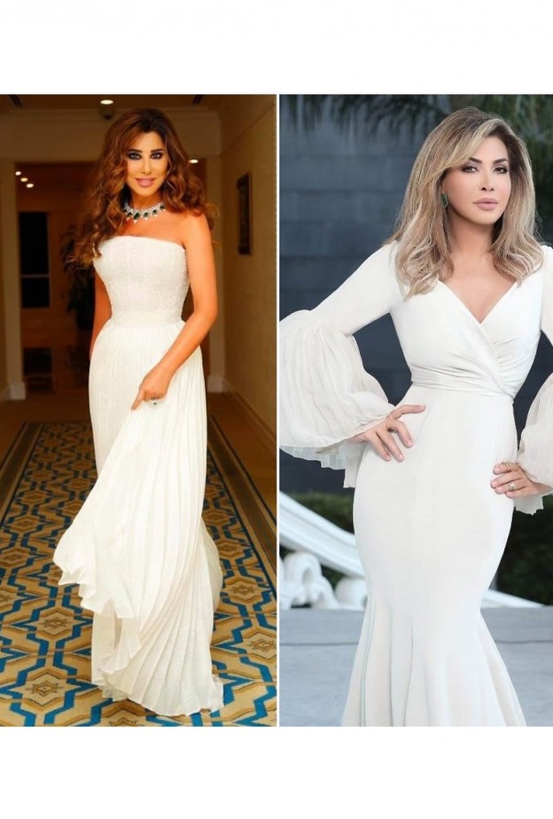  صور اطلالة نجوى كرم ونوال الزغبي بالفستان الابيض اي منهما الاجمل