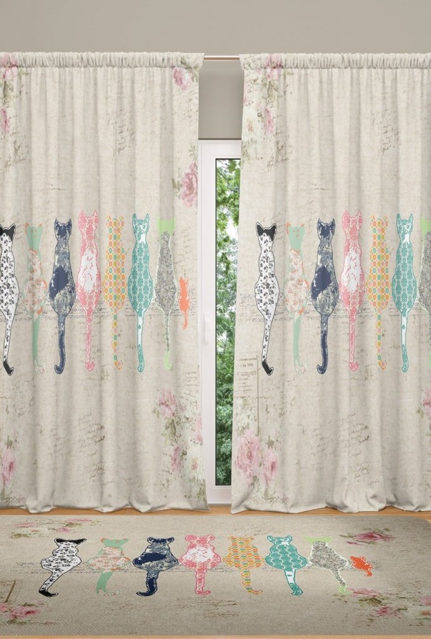 ستائر غرفة نوم أطفال تتطابق مع السجاد