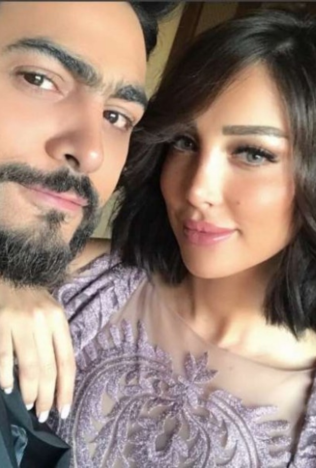 تامر حسني وبسمة بوسيل 