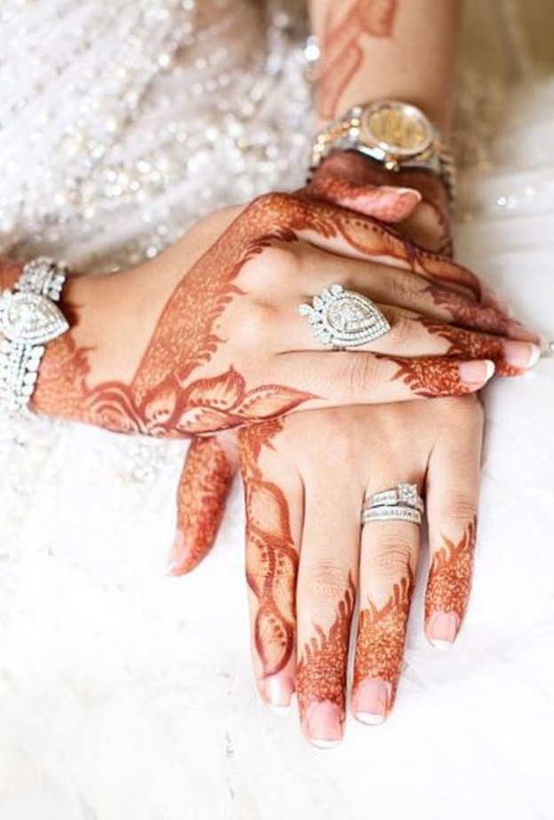 اجمل نقش حناء سعودي على اظافر العروس 2019