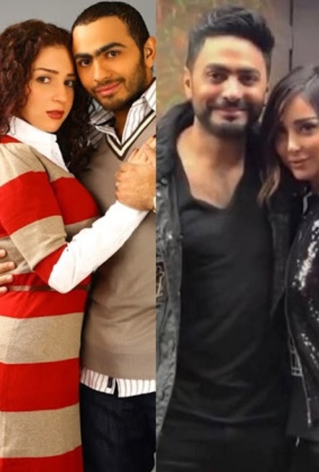 تامر حسني وبسمة بوسيل وعمر وسلمى 