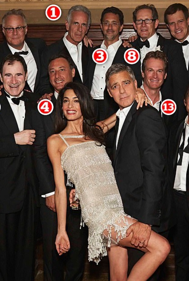 جورج كلوني و أمل علم الدين وسط الاصدقاء ال 14