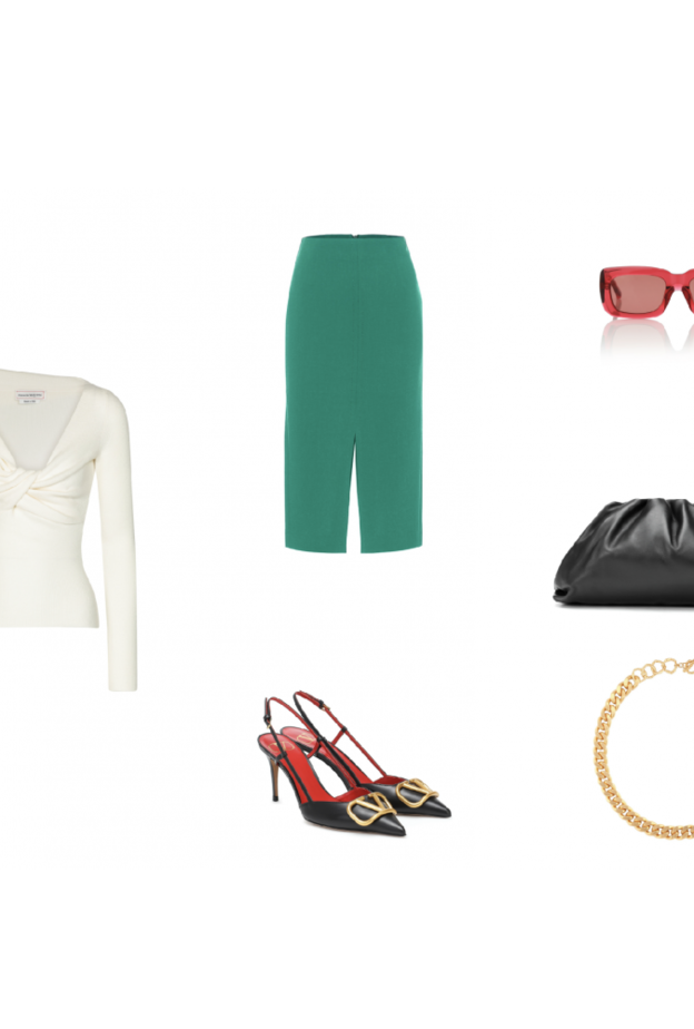  تنسيق أنيق في التنورة مستوحى من ألوان علم دولة الامارات