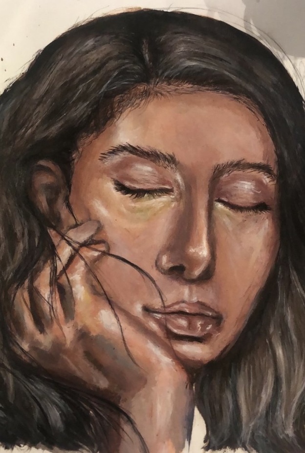 من أعمال الفنانة التشكيليه وئام الماجد