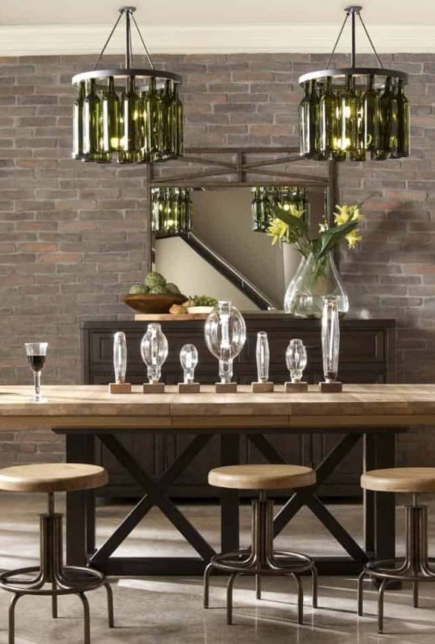 الخشب مع درجات البني لديكور غرفة طعام أنيقة 2021