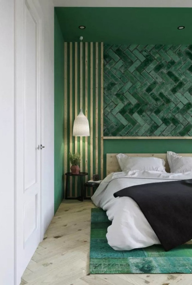  الأخضر خيار رائع لديكورات غرف نوم 2020