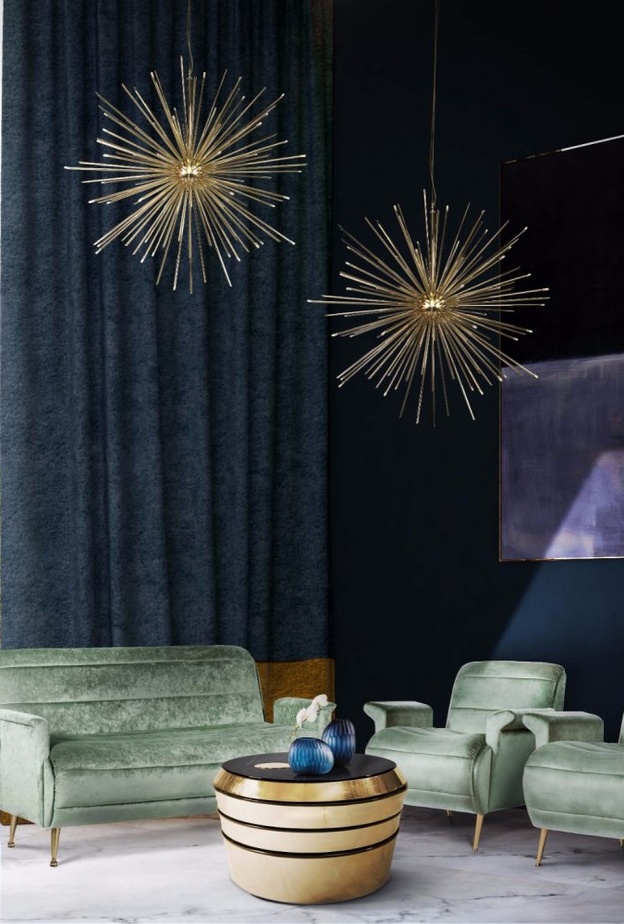 تصميم ثريا رائعة بشكل أشعة الشمس