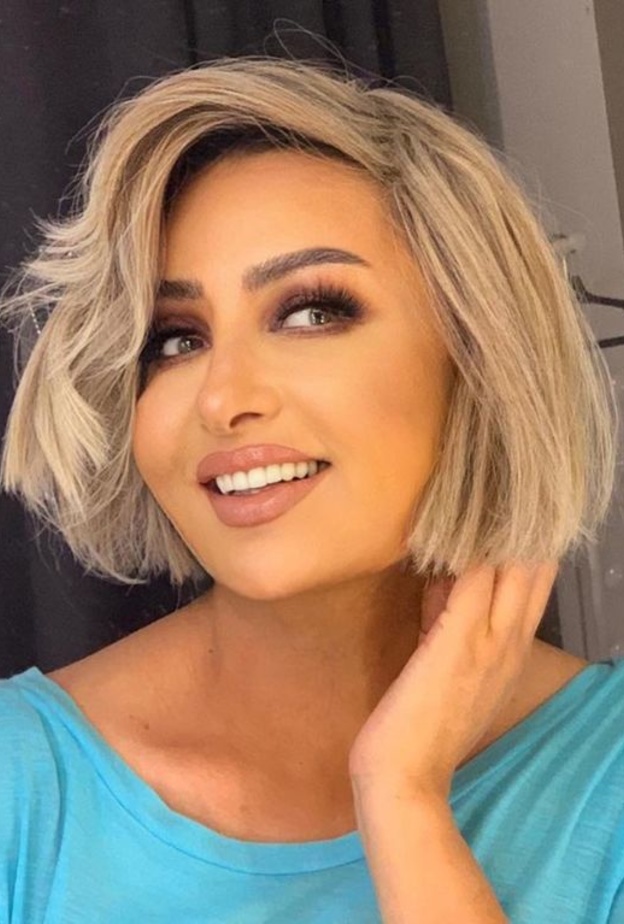 لطيفة التونسية بالشعر الاشقر القصير 2020