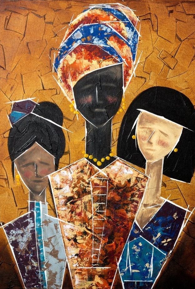  إحدى أعمال الفنانة التشكيلية نجلاء دويري