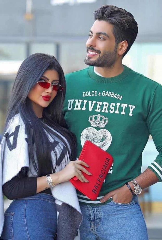 ملكة كابلي وزوجها احمد السالم يثيران الجدل في الساعات الماضية