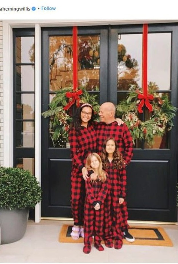 بروس ويليس و زوجته ايما وأطفاله