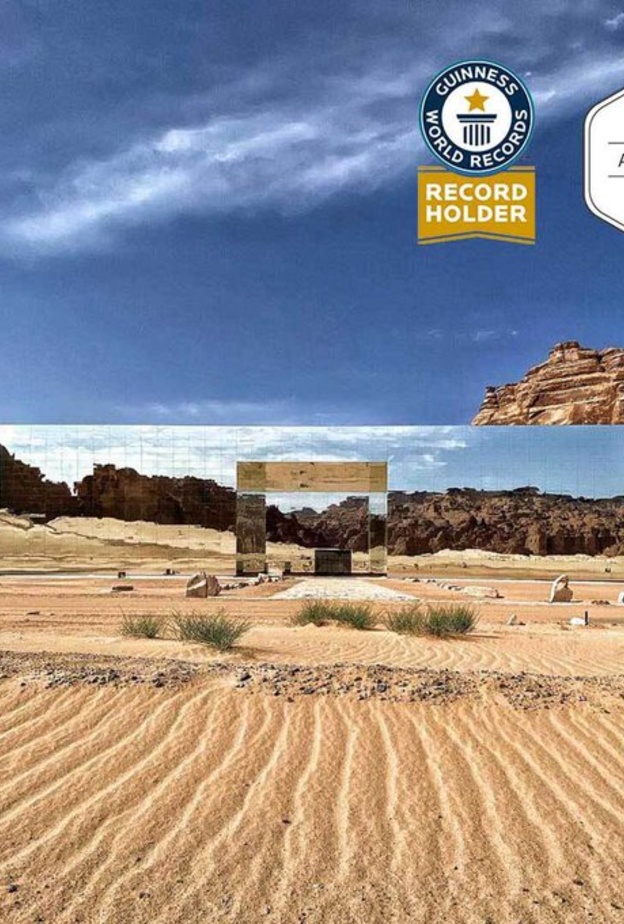 قاعة مرايا العلا مسجلة في موسوعة غينيس وحاصلة على أكبر الجوائز المعمارية في العالم - صورة من حساب وزير الثقافة