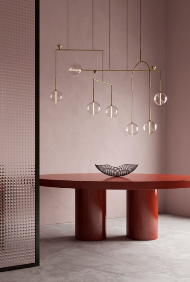 الأحمر الجريء في ديكور غرفة طعام عصرية