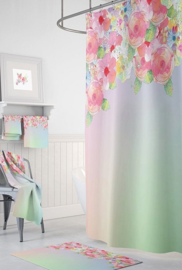  اكسسوارات حمام بدرجات الباستيل