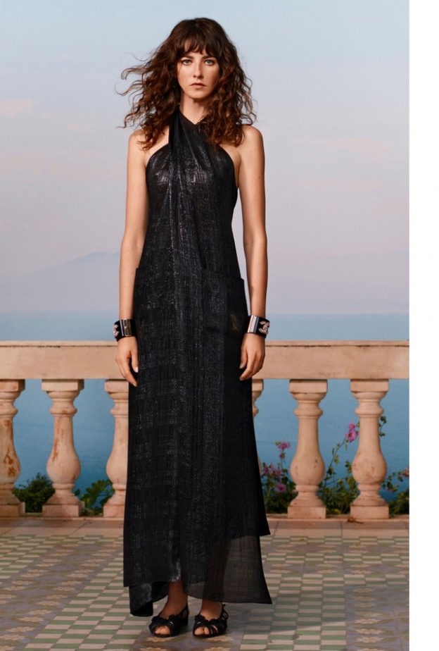 فستان ماكسي اسود منChanel 