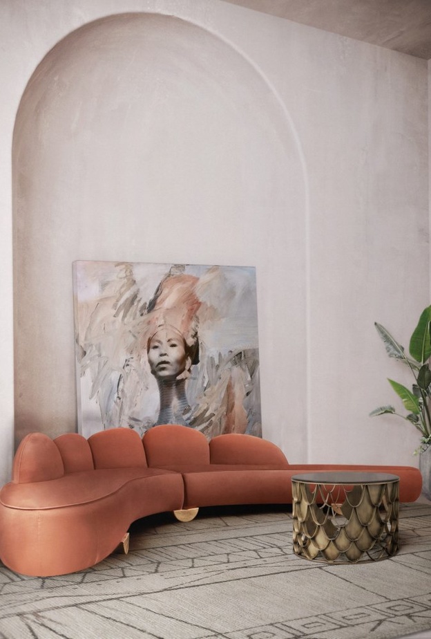  الكنب المنحني خيار مثالي لغرف المعيشة العصرية