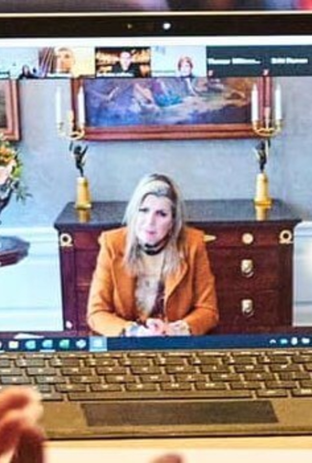 شاركت الملكة ماكسيما في فعالية لإطلاق مبادرة Alliantie Gender & GGZ خلال اجتماع عن بعد عبر شبكة الإنترنت