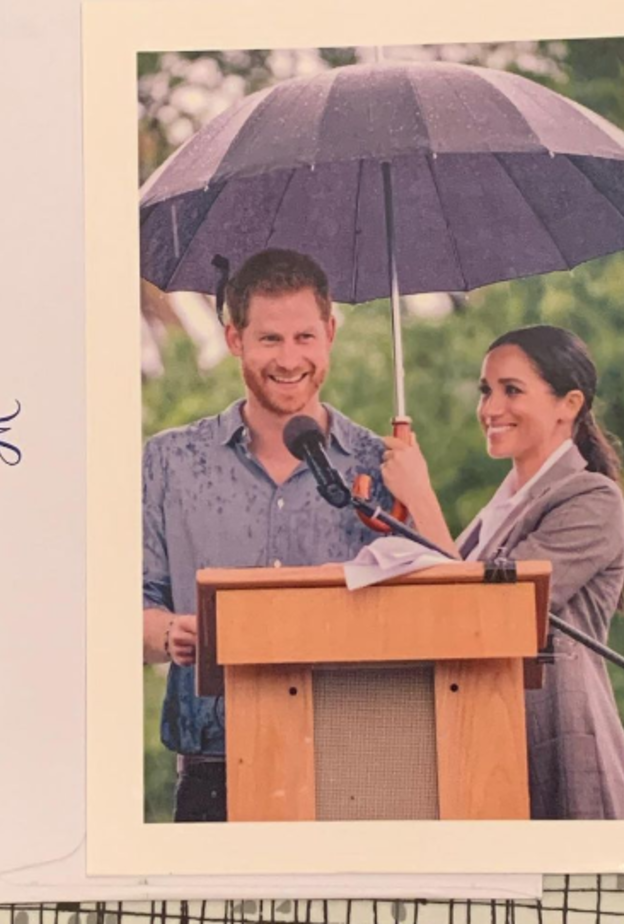 صورة بطاقة شكر الأمير هاري ودوقة ساسيكس