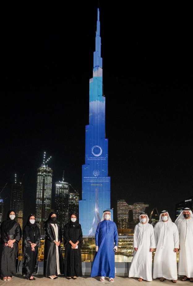  برج خليفة يحتفي بمركز الابتكار التابع لهيئة كهرباء ومياه دبي
